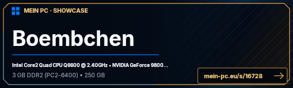 PC-Showcase Boembchen von Boembchen auf MEIN PC
