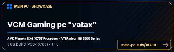 PC-Showcase VCM Gaming pc "vatax" von maxlexam auf MEIN PC
