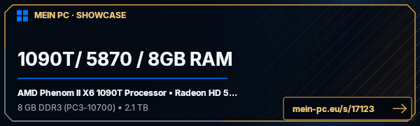 PC-Showcase 1090T/ 5870 / 8GB RAM von Azarell auf MEIN PC