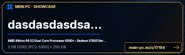 PC-Showcase dasdasdasdsasd von 12345678 auf MEIN PC
