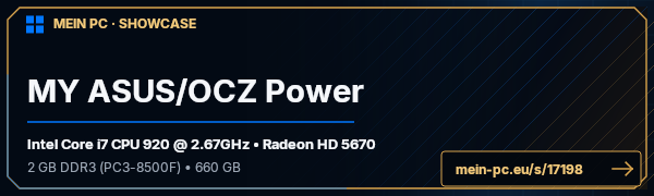 PC-Showcase MY ASUS/OCZ Power von bla auf MEIN PC