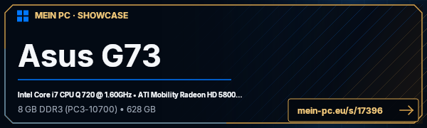 PC-Showcase Asus G73 von Akita80 auf MEIN PC