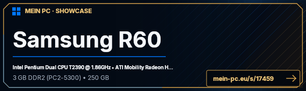 PC-Showcase Samsung R60 von SamsungR60 auf MEIN PC
