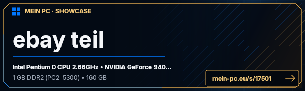 PC-Showcase ebay teil von superafro182 auf MEIN PC