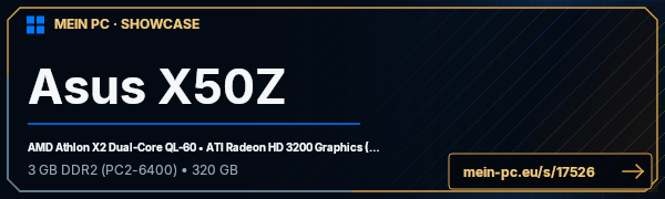 PC-Showcase Asus X50Z von lasnon auf MEIN PC