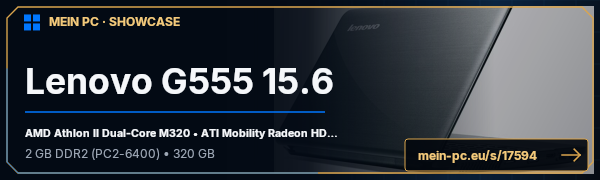 PC-Showcase Lenovo G555 15.6 von sebi360 auf MEIN PC