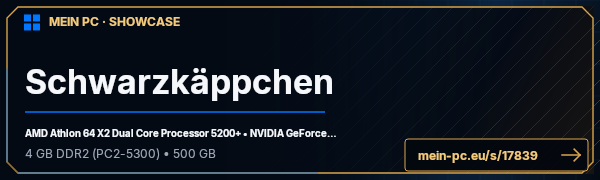PC-Showcase Schwarzkäppchen von Schwarzkäppchen auf MEIN PC