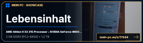 PC-Showcase Lebensinhalt von bubi18 auf MEIN PC