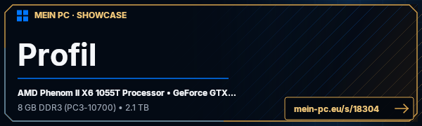 PC-Showcase Profil von cinemon auf MEIN PC