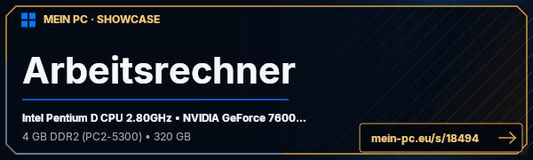 PC-Showcase Arbeitsrechner von kuqelfanq auf MEIN PC