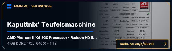 PC-Showcase Kaputtnix' Teufelsmaschine von kaputtnix auf MEIN PC