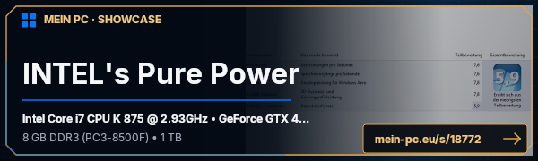 PC-Showcase INTEL's Pure Power von Lokii283 auf MEIN PC