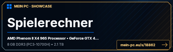 PC-Showcase Spielerechner von Neiral auf MEIN PC