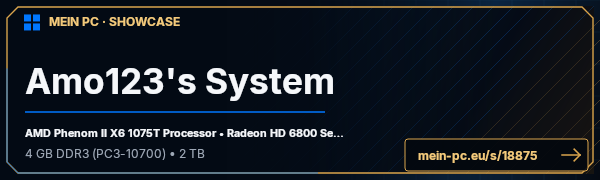 PC-Showcase Amo123's System von amo123 auf MEIN PC