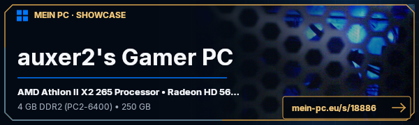 PC-Showcase auxer2's Gamer PC von auxer2 auf MEIN PC