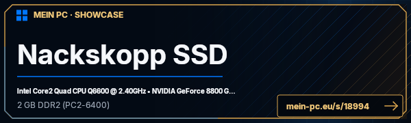 PC-Showcase Nackskopp SSD von Nackskopp auf MEIN PC