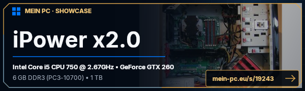 PC-Showcase iPower x2.0 von FFFrEddY auf MEIN PC
