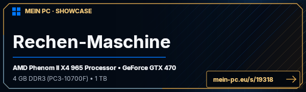 PC-Showcase Rechen-Maschine von xXNvidiaGamerXx auf MEIN PC