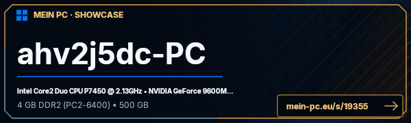 PC-Showcase ahv2j5dc-PC von ahv2j5dc auf MEIN PC