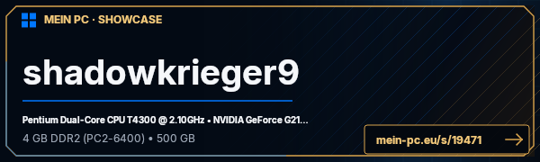 PC-Showcase shadowkrieger9 von shadowkrieger9 auf MEIN PC