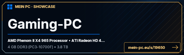 PC-Showcase Gaming-PC von xXDiabloXx auf MEIN PC