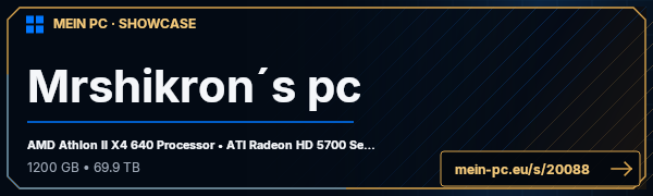 PC-Showcase Mrshikron´s pc von mrshikron auf MEIN PC
