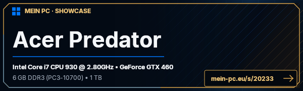 PC-Showcase Acer Predator von sLiiix auf MEIN PC