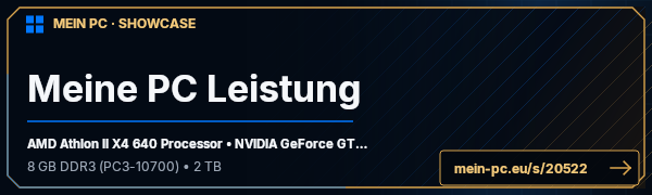 PC-Showcase Meine PC Leistung von bigcoca auf MEIN PC