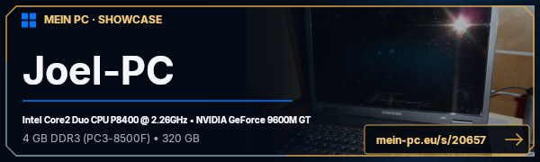 PC-Showcase Joel-PC von MamaJo00 auf MEIN PC
