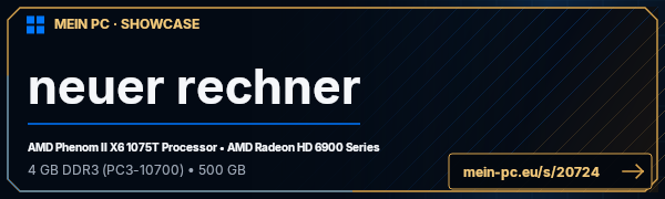 PC-Showcase neuer rechner von huso123 auf MEIN PC
