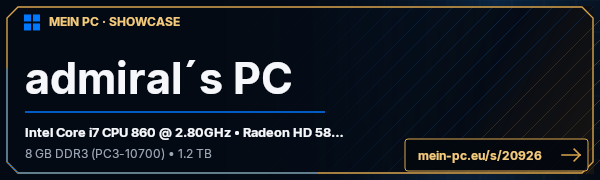 PC-Showcase admiral´s PC von admiral23 auf MEIN PC