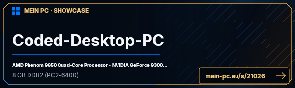 PC-Showcase Coded-Desktop-PC von coded auf MEIN PC