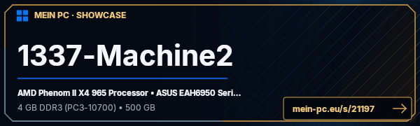 PC-Showcase 1337-Machine2 von c0rteX auf MEIN PC