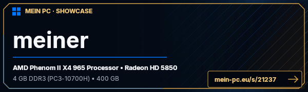 PC-Showcase meiner von wichdoctor auf MEIN PC