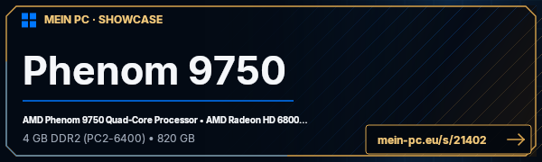 PC-Showcase Phenom 9750 von Underc0ver auf MEIN PC