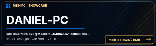PC-Showcase DANIEL-PC von XiENCE auf MEIN PC