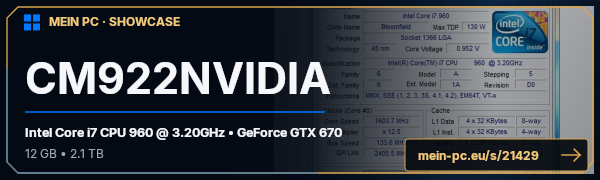 PC-Showcase CM922NVIDIA von CM922NVIDIA auf MEIN PC
