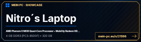 PC-Showcase Nitro´s Laptop von Nitroglycerin83 auf MEIN PC