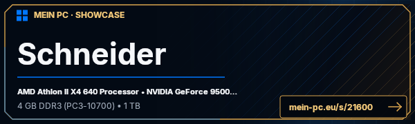 PC-Showcase Schneider von Storm301 auf MEIN PC