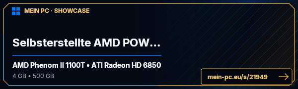 PC-Showcase Selbsterstellte AMD POWER! von Ente21 auf MEIN PC