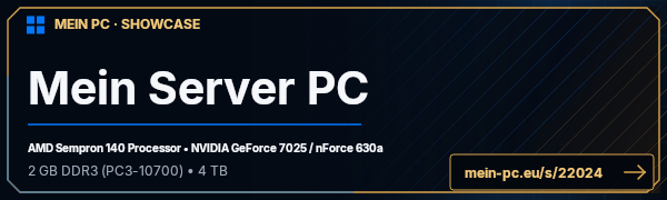 PC-Showcase Mein Server PC von multimill auf MEIN PC