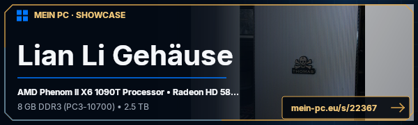 PC-Showcase Lian Li Gehäuse von rollerpapst auf MEIN PC
