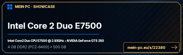 PC-Showcase Intel Core 2 Duo E7500 von Pherrus auf MEIN PC
