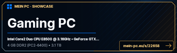 PC-Showcase Gaming PC von Toolzor auf MEIN PC