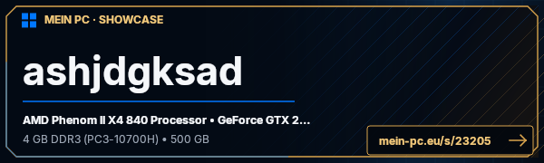 PC-Showcase ashjdgksad von c4Lor auf MEIN PC