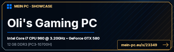 PC-Showcase Oli's Gaming PC von Mathxcore auf MEIN PC