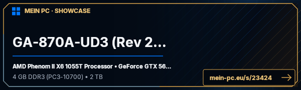 PC-Showcase GA-870A-UD3 (Rev 2.1) von c8a0t auf MEIN PC