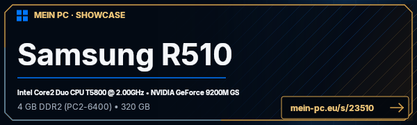 PC-Showcase Samsung R510 von sebastian18 auf MEIN PC