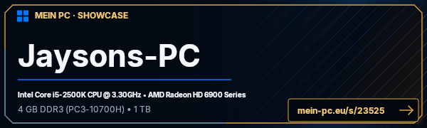PC-Showcase Jaysons-PC von JaysonEddison auf MEIN PC