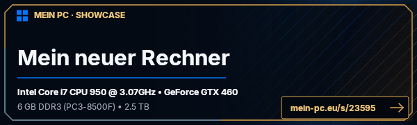 PC-Showcase Mein neuer Rechner von kern auf MEIN PC